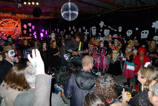 Mrs Mills Experience at the Day Of The Dead show with the Dulwich Ukulele Club at Dye House, Peckham, Saturday 27th October 2012