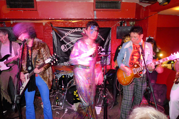 Mrs Mills Experience play the End of the World Party with Glam Chops at the Buffalo Bar, Upper Street, London N1, Thurs 20th December 2012