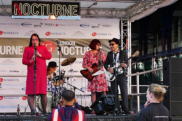 The Mrs Mills Experience at the London Nocturne,	Smithfield Market, Farringdon, central London, Saturday 9th June 2012