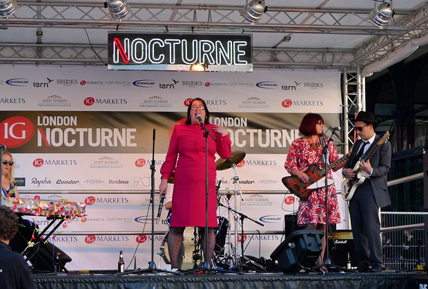 The Mrs Mills Experience at the London Nocturne,	Smithfield Market, Farringdon, central London, Saturday 9th June 2012