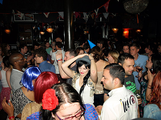 Music hall mayhem on the dancefloor with The Mrs Mills Experience at the Brixton Dogstar, London SW9, 30th June 2012