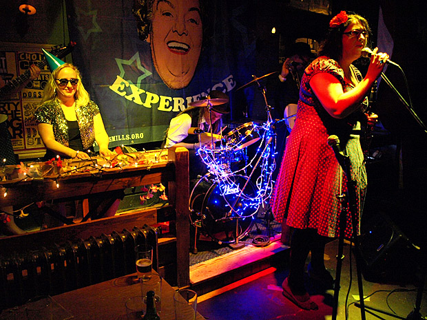 Music hall mayhem on the dancefloor with The Mrs Mills Experience at the Brixton Dogstar, London SW9, 30th June 2012