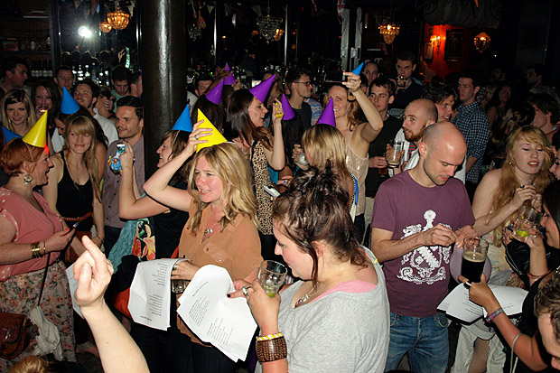 Music hall mayhem on the dancefloor with The Mrs Mills Experience at the Brixton Dogstar, London SW9, 30th June 2012