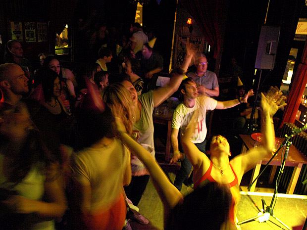 Music hall mayhem on the dancefloor with The Mrs Mills Experience at the Brixton Dogstar, London SW9, 30th June 2012